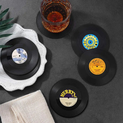 Vinyl Record Player Holder - Disk Coaster Mug