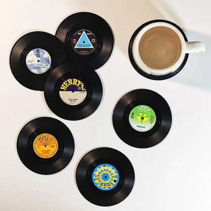 Vinyl Record Player Holder - Disk Coaster Mug